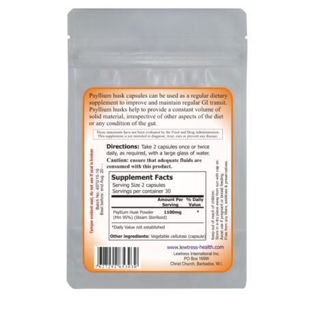 Psyllium Husk 60 Capsules - Image 2