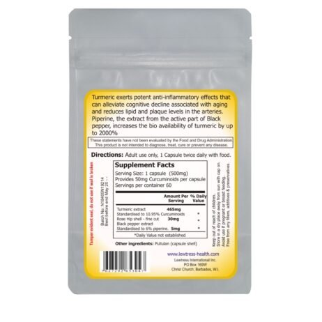 Turmeric and Black Pepper High Strength Capsules - Image 2